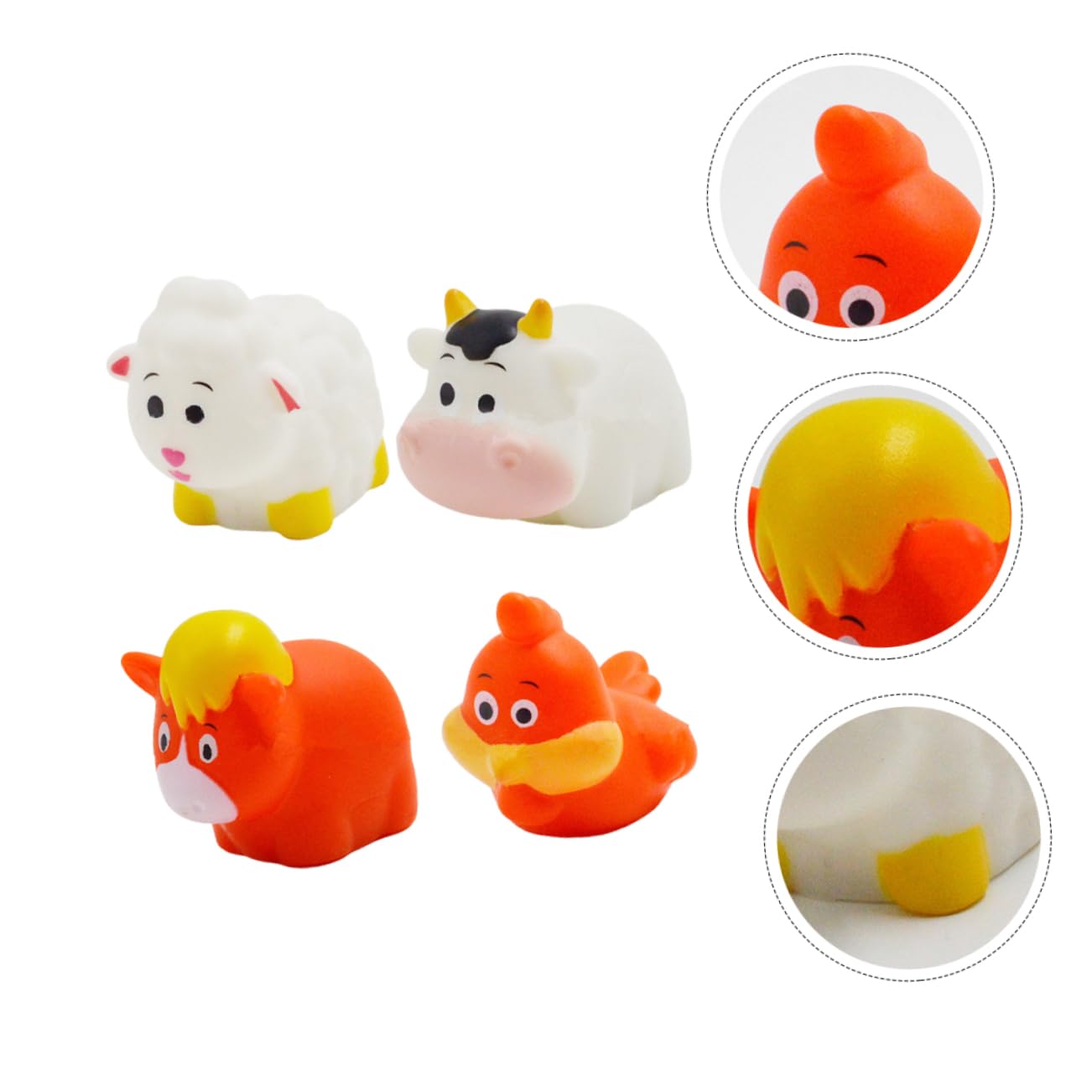 VICASKY 8-Piece Bath Toys Set - Cute Water Animal & Little Critters Bathtub Toys with Flashing Lights - Safe Vinyl Bath Time Fun for Toddlers & Kids (Perfect for Sensory Play & Baby Shower Gifts)