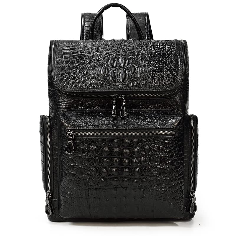 Durable Waterproof Leather Backpack for Men - Multifunctional Laptop Bag & Travel Backpack - Perfect for Work, Gym, Hiking & Outdoor Adventures
