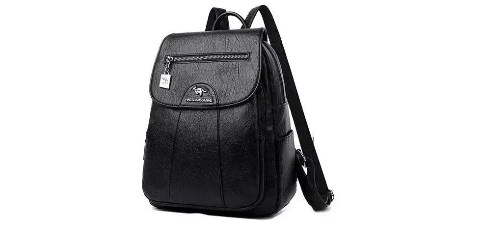 Vintage Soft Leather Women's Backpack - Stylish & Durable Purse for College, Travel & Everyday Use