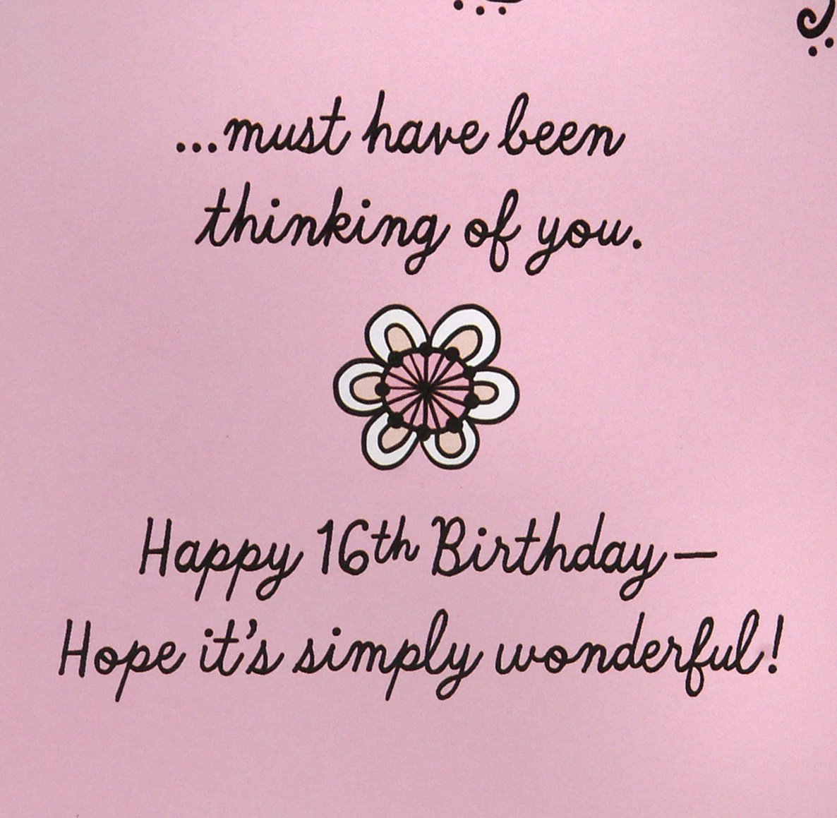 Hallmark Sweet Flowers 16th Birthday Greeting Card - Perfect for Teen Girls, Milestone Celebrations & Special Wishes