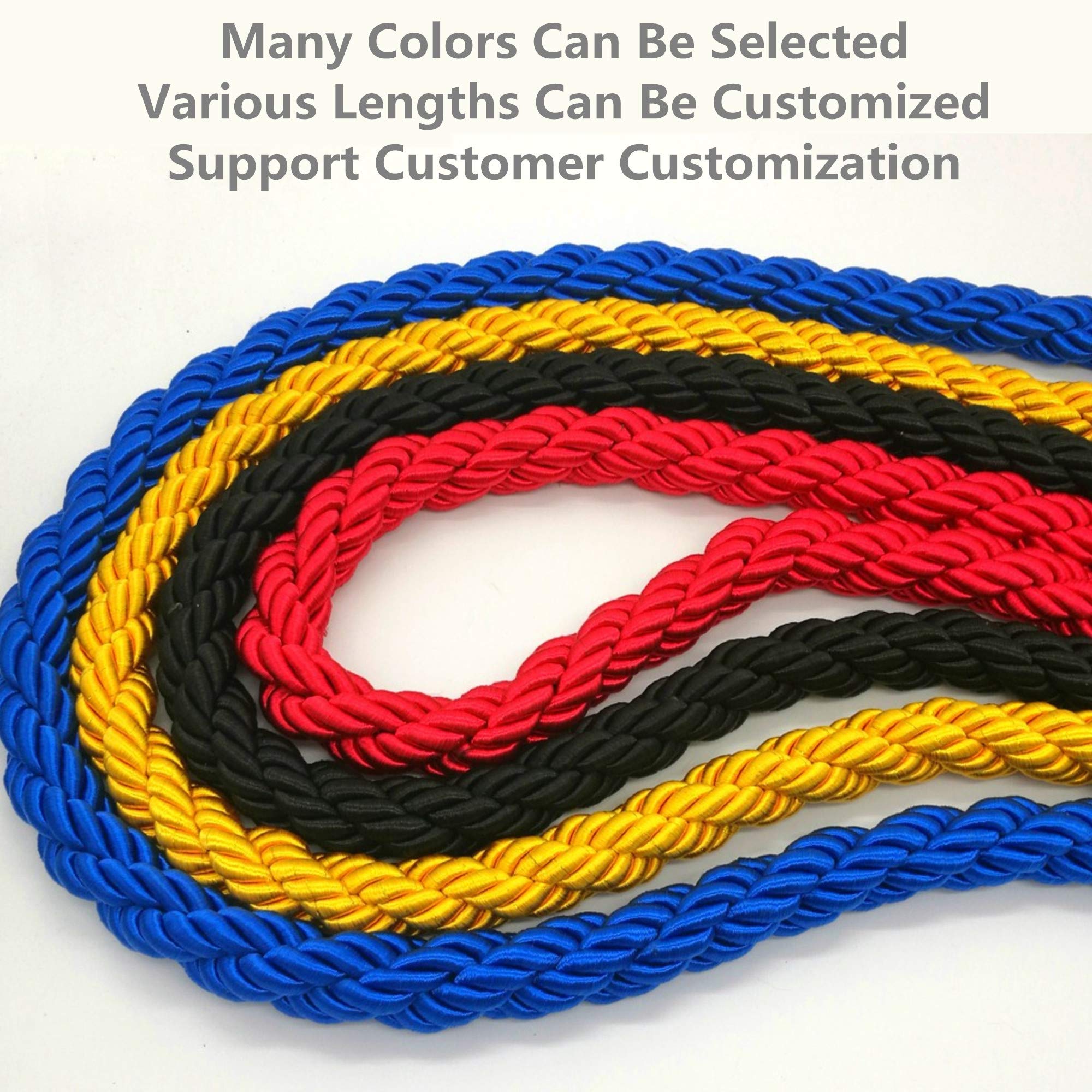 Barrier Rope with Hooks - 3m Black Crowd Control Stanchion with Silver Hooks for Queue Management, Event Rope Divider, and Railing Suspension - Perfect for Events, Retail Stores, and Public Spaces