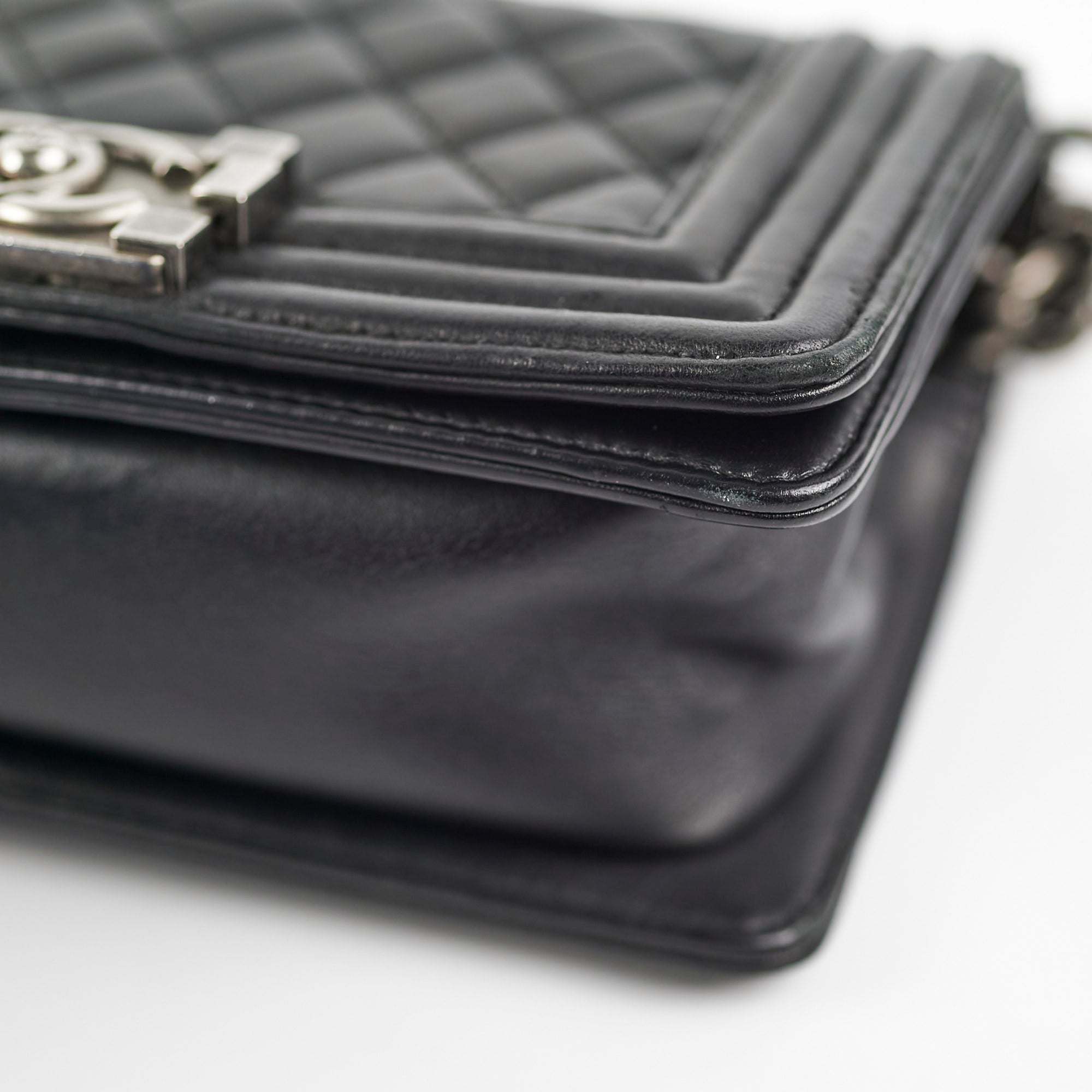 Chanel Small Boy Bag Black Lambskin Leather 19 Series - Luxury Designer Handbag for Women, Perfect for Parties & Evening Events