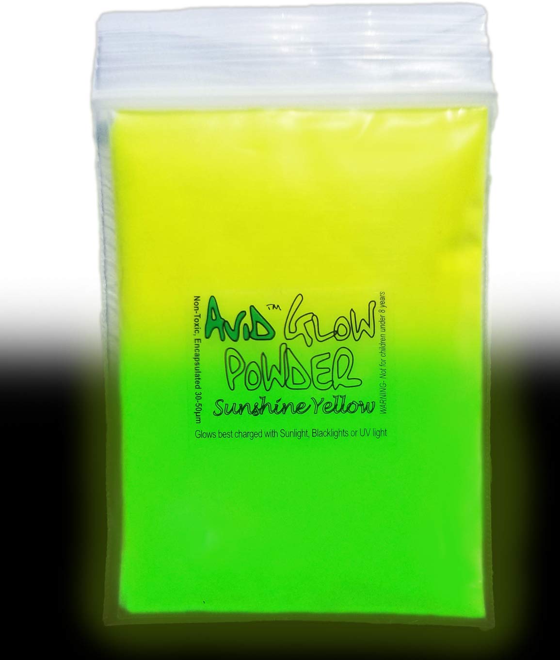 Fluorescent Yellow Glow Powder - 7oz (200g) Glow in The Dark Pigment for Resin, Slime, Nail Polish, Paints & Coatings - Bright Daylight Yellow & Green Glow in Darkness - Perfect for DIY Crafts, Halloween Decor & Nighttime Safety Projects