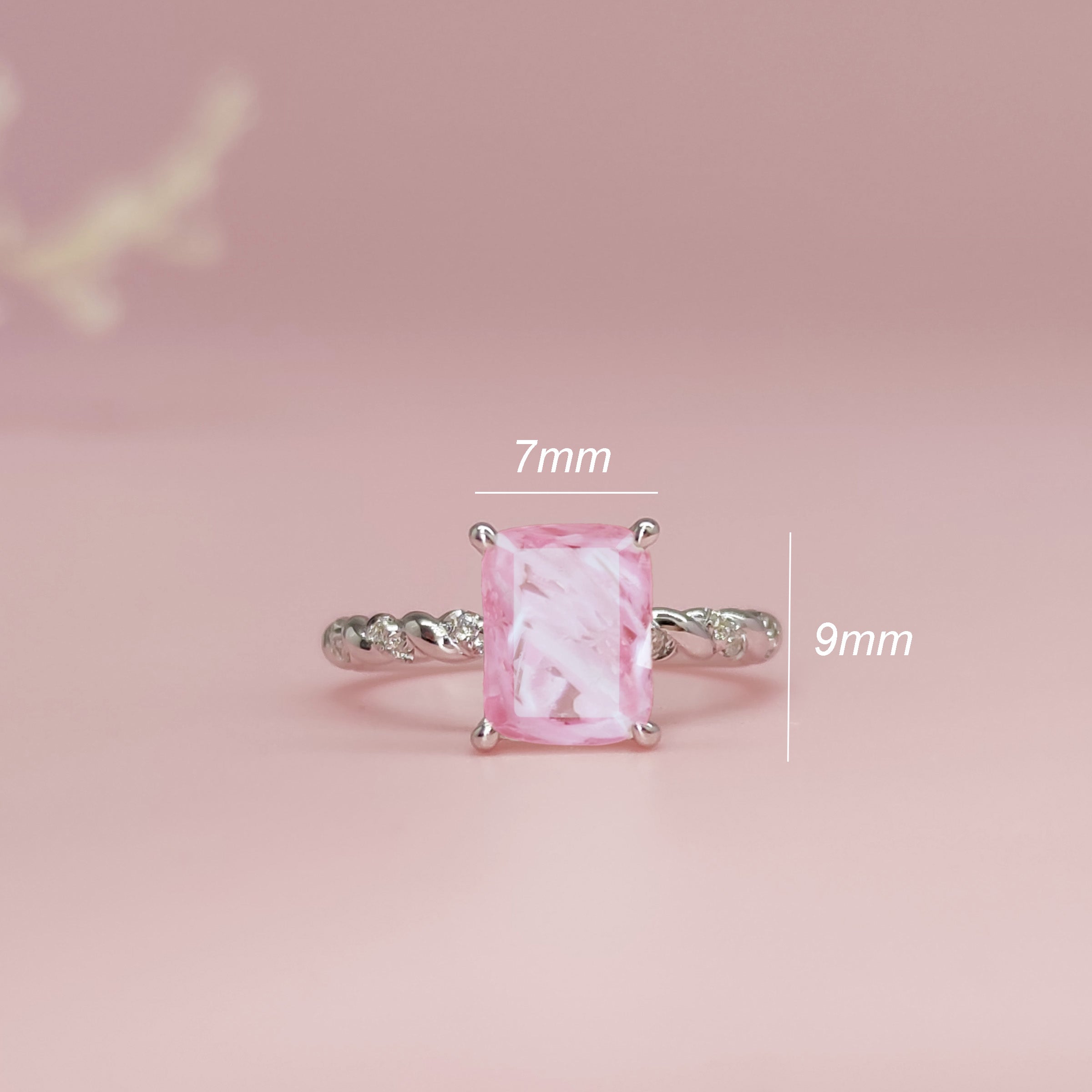 Twisted Elegance Band: Rectangular Twist Solid Gold Ring for Women | Pregnancy Test Jewelry | Perfect for Maternity Announcements, Baby Showers & Special Occasions