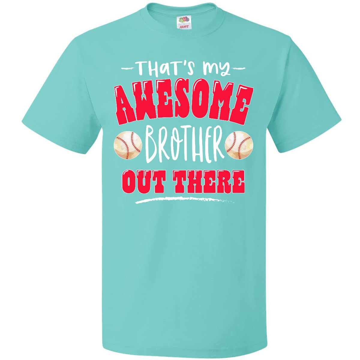 Inktastic 'That's My Awesome Brother' Baseball Design T-Shirt - Comfortable & Stylish Gift for Siblings, Baseball Fans | Perfect for Casual Wear, Family Events & Sports Games
