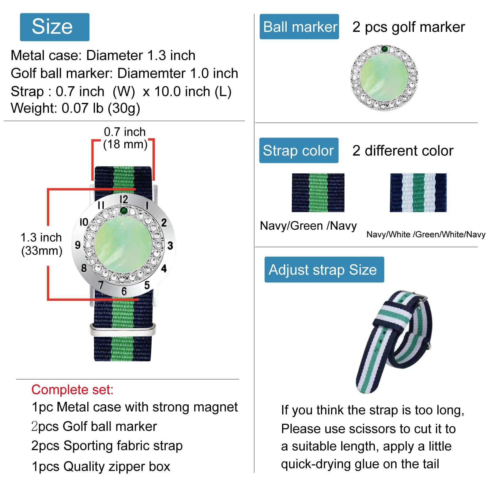 Premium Golf Ball Marker & Stroke Counter Bracelet Set - Crystal Pearl Marker for Women | Golf Accessories & Gifts | Perfect for Tracking Scores & Style on the Course