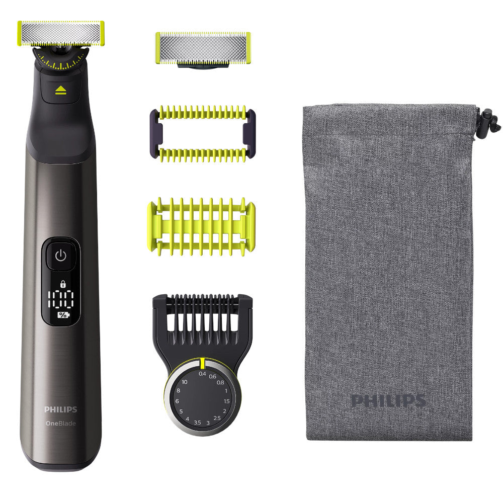 PHILIPS QP6551/15 OneBlade Pro 360 Face & Body Trimmer - Waterproof Multi-Groomer for Men's Shaving, Beard & Body Hair Trimming - Perfect for Travel, Gym & Home Use