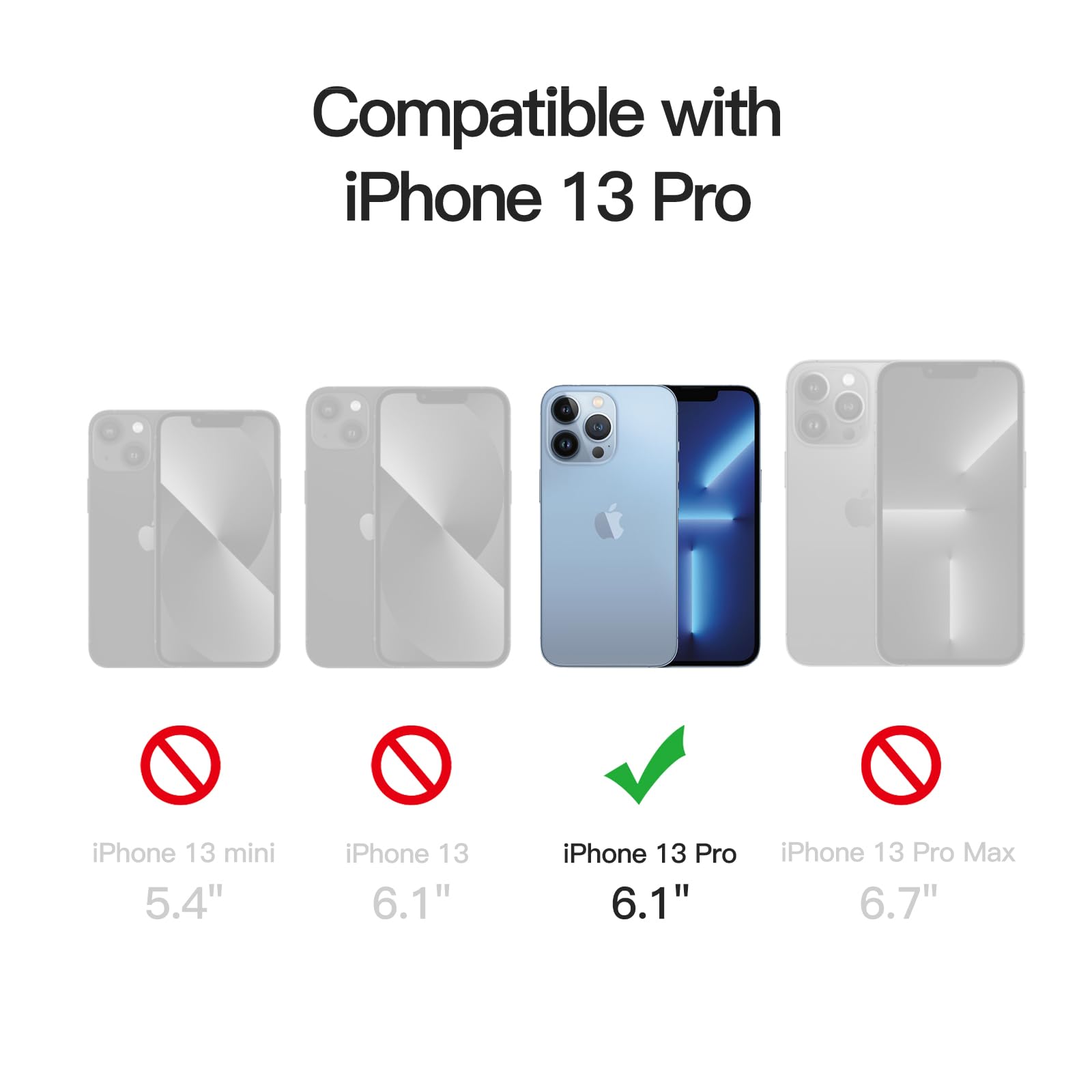 JETech Soft Clear Case for iPhone 13 Pro 6.1-Inch | Shockproof TPU Phone Cover with Camera Protection | MagSafe Wireless Charging Compatible | Blue Electroplated Design | Perfect for Daily Use, Travel & Outdoor Activities