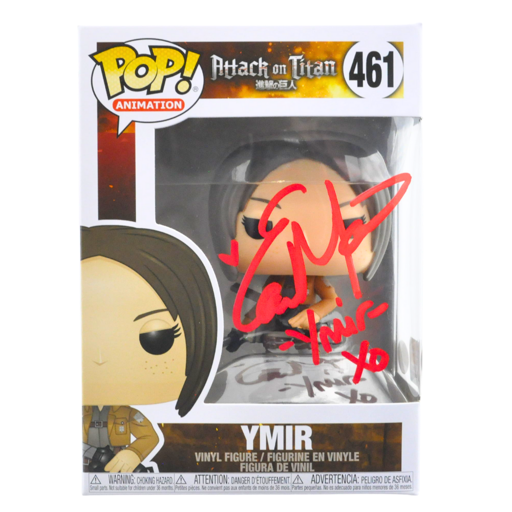 Elizabeth Maxwell Signed Ymir Pop! Vinyl Figure - Attack on Titan Collectible (Limited Edition 461/30) - Perfect for Anime Fans & Pop Culture Collectors