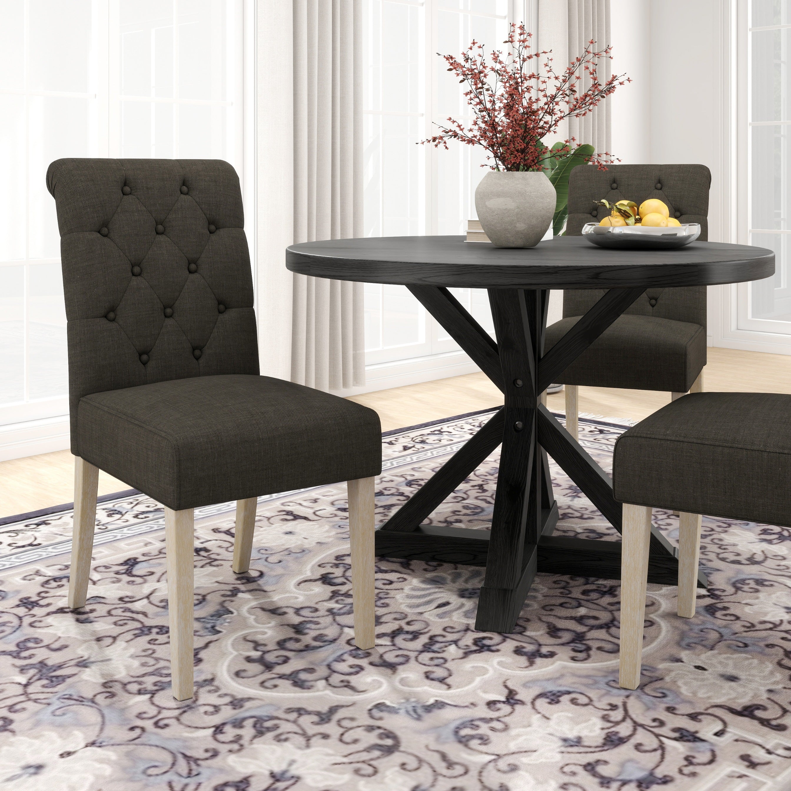 Roundhill Furniture Banff 5-Piece Dining Set - 42