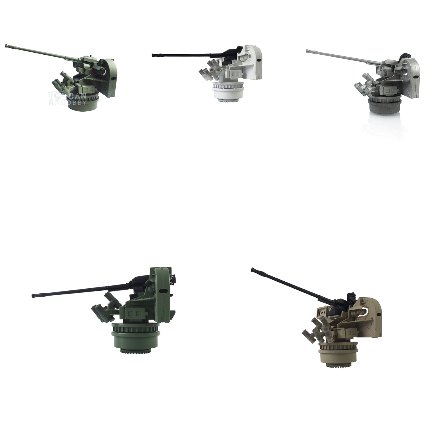 1/16 Leopard 2A6 RC Tank TK16 Main Board - Metal Static Weapon Station Spare Parts for DIY Upgrade (Green/Yellow/White) | Perfect for RC Tank Enthusiasts & Military Model Collectors