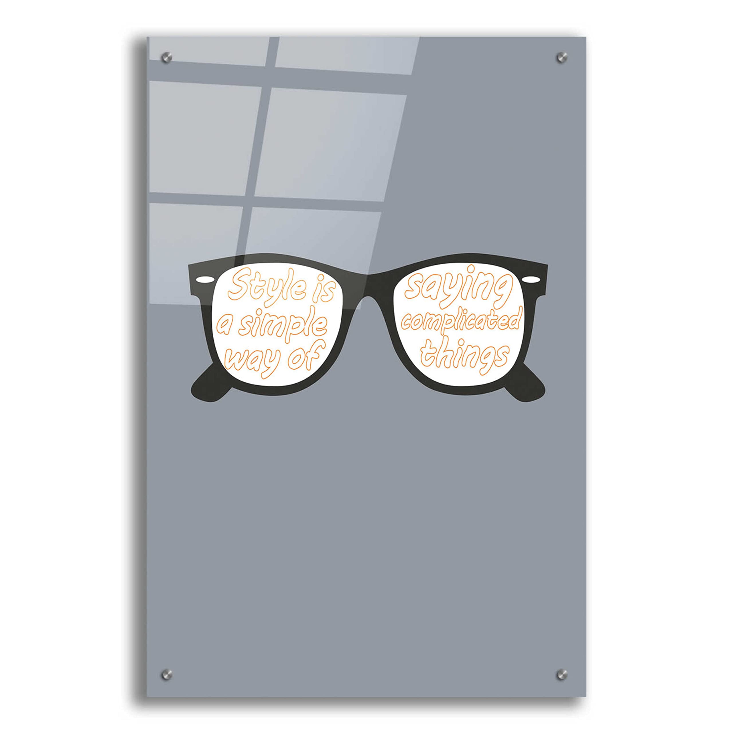 Epic Art 'Glasses' by GraphINC - Premium Acrylic Glass Wall Decor, 24x36 Inches - Modern Home & Office Wall Art for Living Room, Bedroom, Dining Area