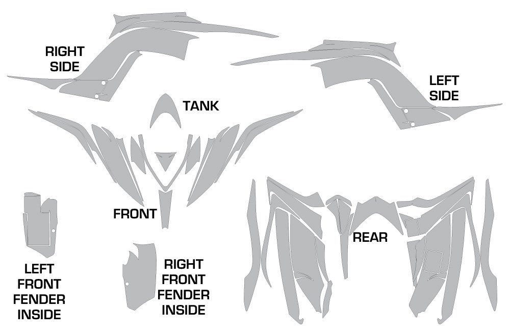AMR Racing ATV Graphics Kit Sticker Decal for Yamaha Raptor 700 (2013-2021) - Widow Maker Red Black Design | High-Quality Durable Vinyl Decals for Off-Road ATV Customization & Protection