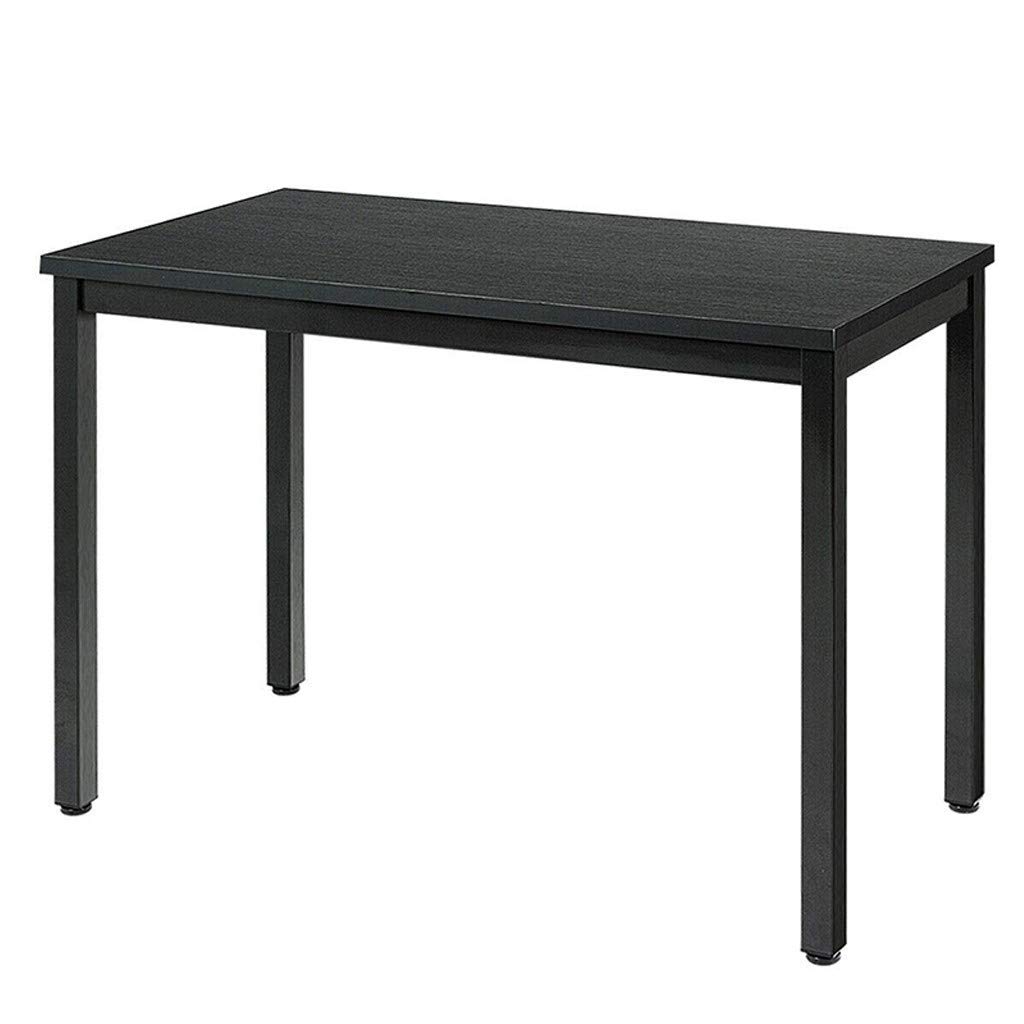 QNIHDRIZ 55-Inch Modern Sturdy Computer Desk - Home Office Desk, Study Writing Desk with Durable Frame (Black, One Size) - Perfect for Small Spaces, Remote Work & Gaming Setup