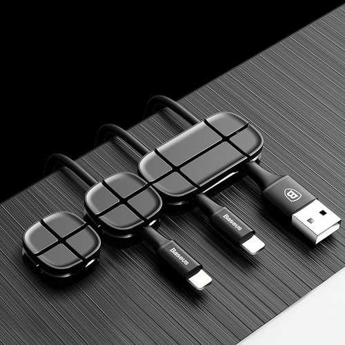 Baseus Cable Organizer - Desktop Wire Management Clip for Earphones, Chargers, Xiaomi & iPhone Accessories - Perfect for Home, Office & Travel Use