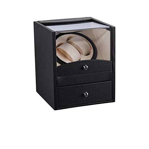 Premium Wooden Watch Winder Box with Single Motor - Automatic Mechanical Watch Storage & Display Case for Automatic Winding (US Plug, Color W102C) - Perfect for Watch Collectors & Luxury Timepiece Protection