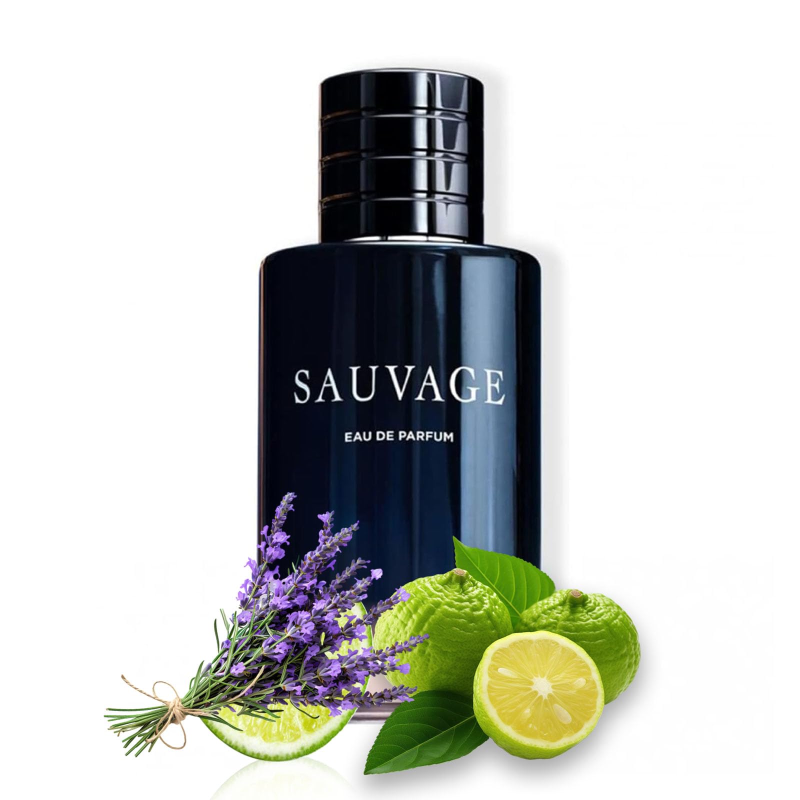 Dior Sauvage Inspired Men's Eau De Parfum Spray - 3.4 Fl Oz Fresh & Warm Masculine Cologne for Daily Wear | Office, Date Night & Special Occasions