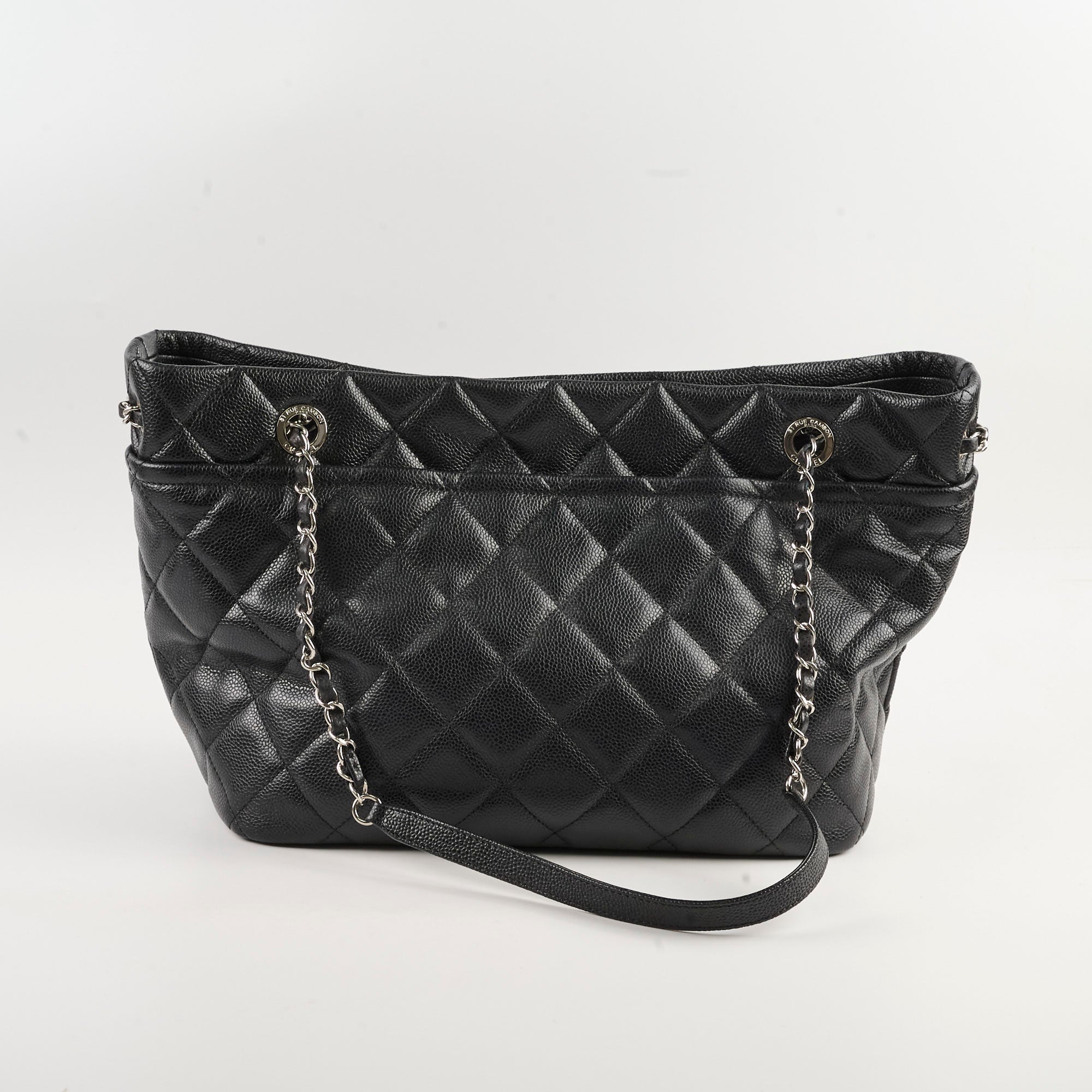 Chanel CC Logo Caviar Leather Black Shoulder Bag - 17 Series Luxury Handbag for Women | Perfect for Work, Evening Events & Special Occasions