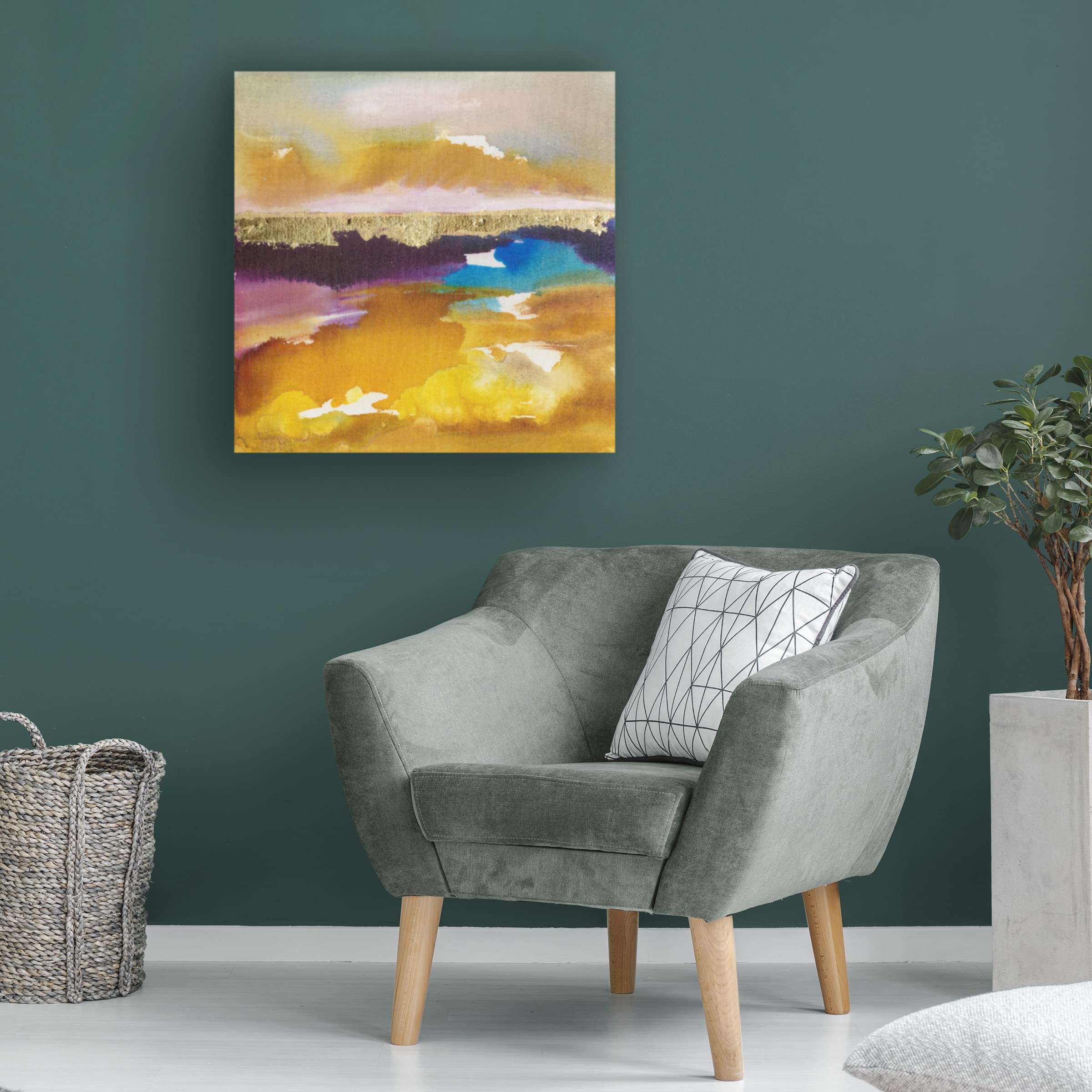 Joyce Combs 'Nature at Peace III' Canvas Wall Art Print - Modern Landscape Painting for Living Room, Bedroom & Office Decor