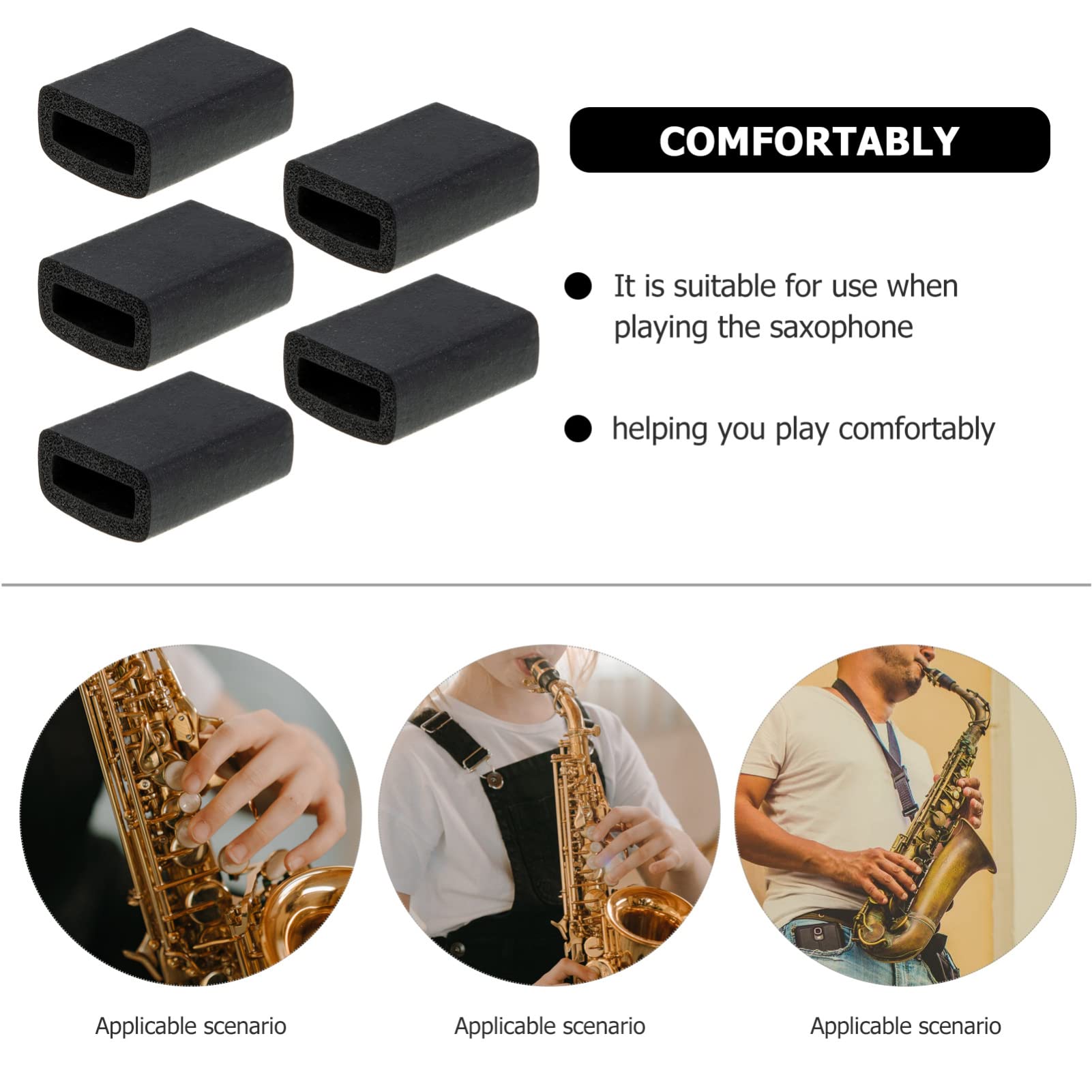 5pcs Saxophone Finger Pads - Comfortable Thumb Support for Saxophone Players | Durable & Easy to Use Sax Accessories | Perfect for Jazz, Band Practice & Professional Performances