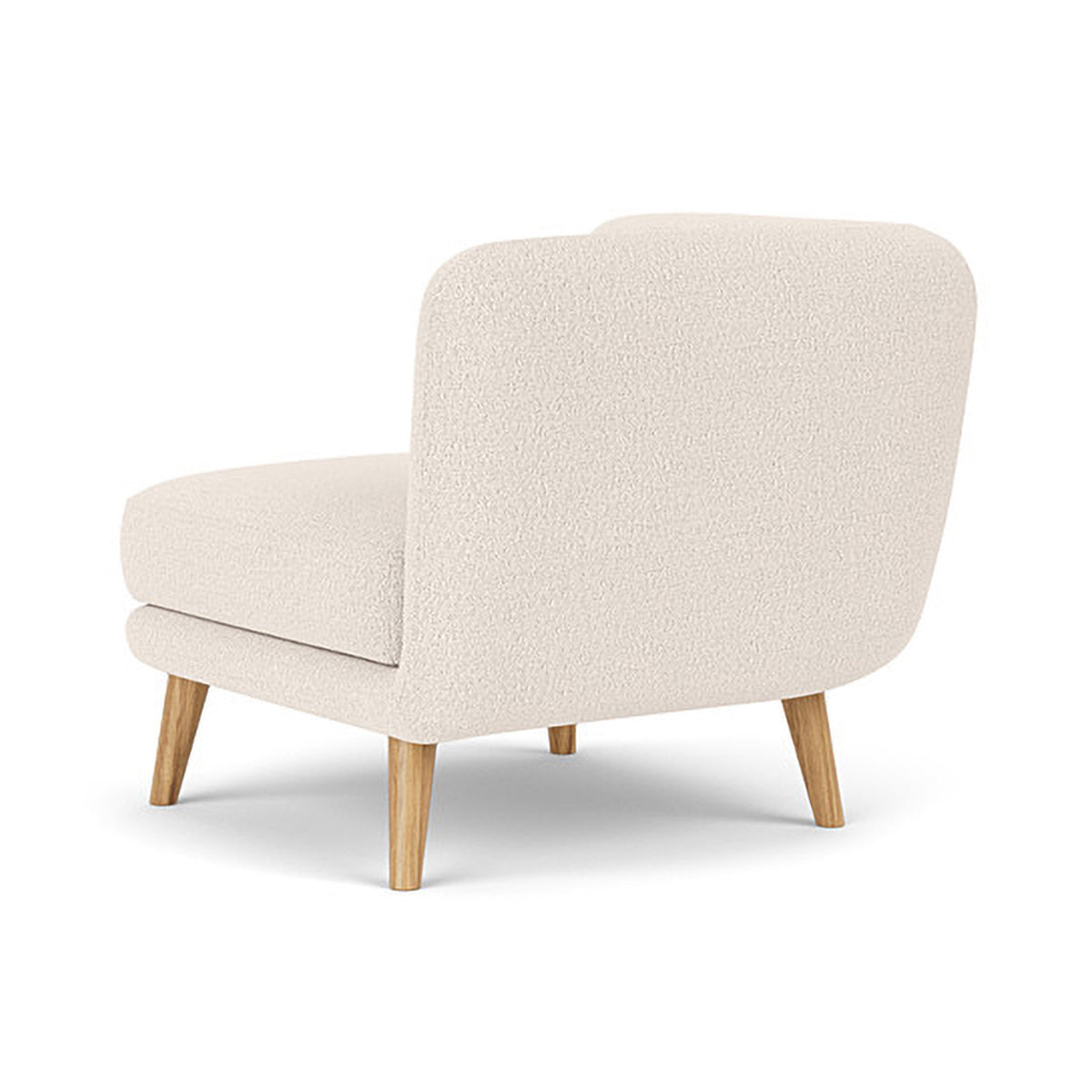 Alfred Boucle Right 1 Seater Modular Sofa - Modern Accent Chair for Living Room, Bedroom & Office - Compact Single Seater Couch with Removable Cushions