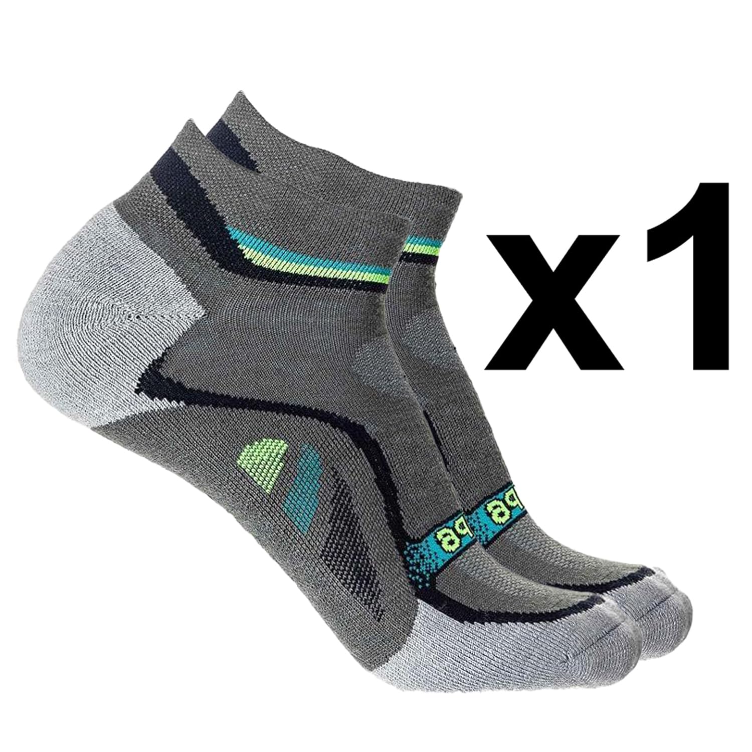 GRIP6 Everyday Merino Wool Socks - Lightweight Hiking Socks for Men & Women - Warm Ankle Socks for Cold Weather - Fastback Grey, X-Large (1-Pack) - Perfect for Outdoor Adventures & Daily Comfort