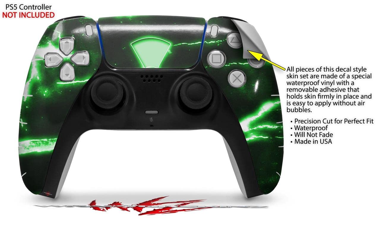 Sony PS5 DualSense Skin Wrap - Radioactive Green for Gaming Protection