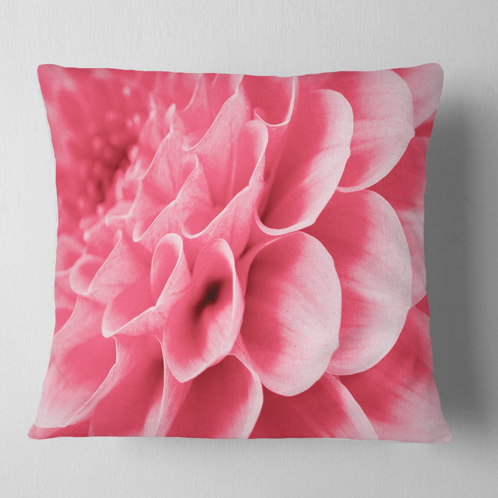 DesignQ CU12635 Soft Pink 18x18 Inch Decorative Throw Pillow Cushion - Perfect for Sofa, Bed & Home Decor