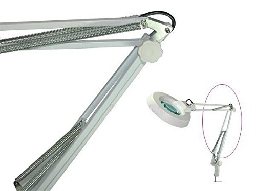 5X Magnifying Desk Lamp with Flexible Gooseneck - Adjustable Brightness LED Light for Reading, Crafts & Detailed Work - Perfect for Jewelry Making, Watch Repair & Hobby Projects