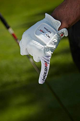 Premium Genuine Cabretta Leather Golf Glove for Men - Cadet White | Comfortable & Durable 