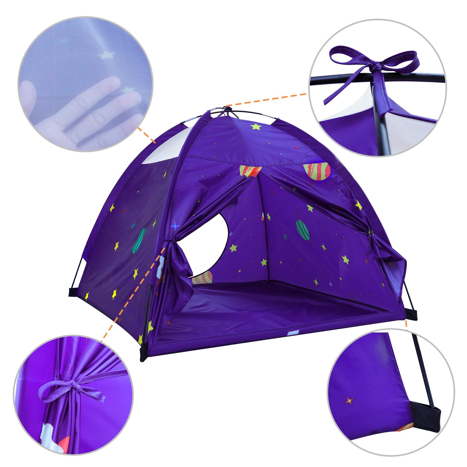 **Purple Kids Play Tent - Indoor & Outdoor Playhouse for Toddlers, Boys & Girls - Fun Gift & Game Toy for Pretend Play, Camping & Backyard Adventures**