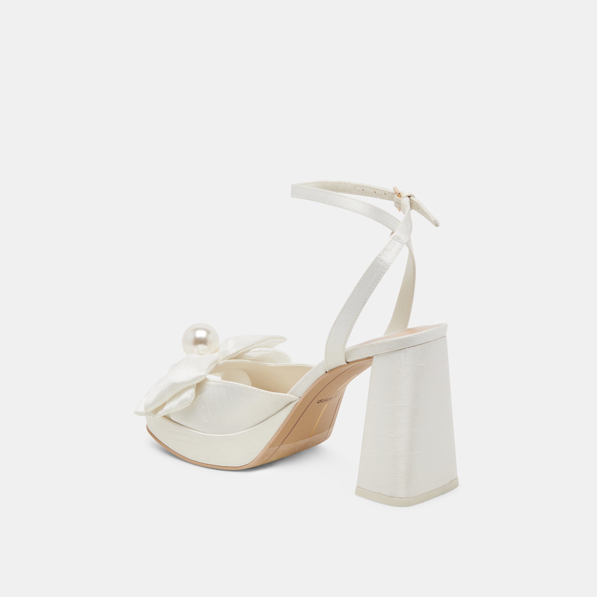 Patton Ivory Satin Heels for Women - Elegant High Heel Dress Shoes for Weddings, Parties & Special Occasions