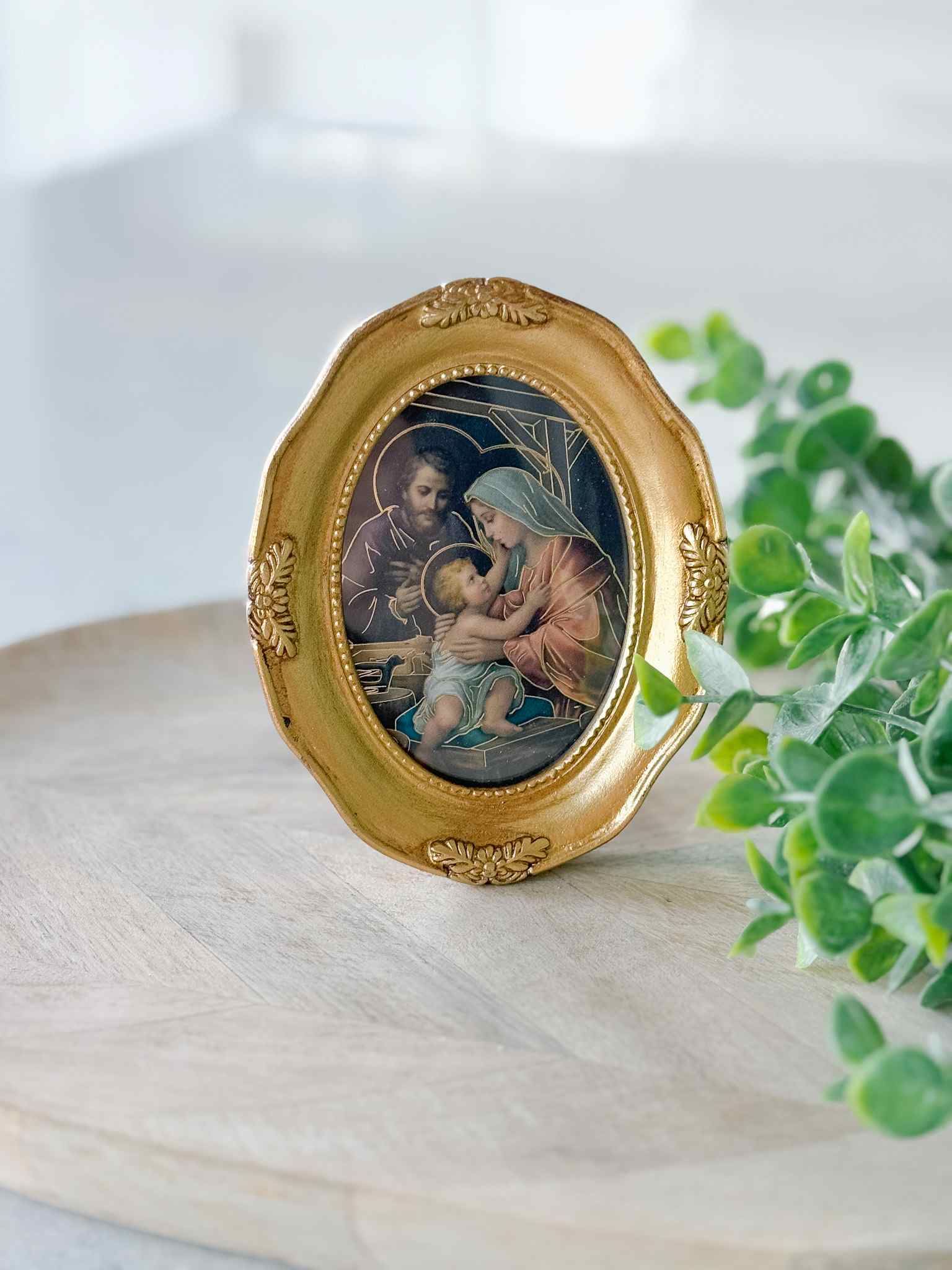 Petite Holy Family Framed Wall Art - Religious Home Decor for Living Room, Bedroom & Office - Perfect Gift for Holidays & Special Occasions