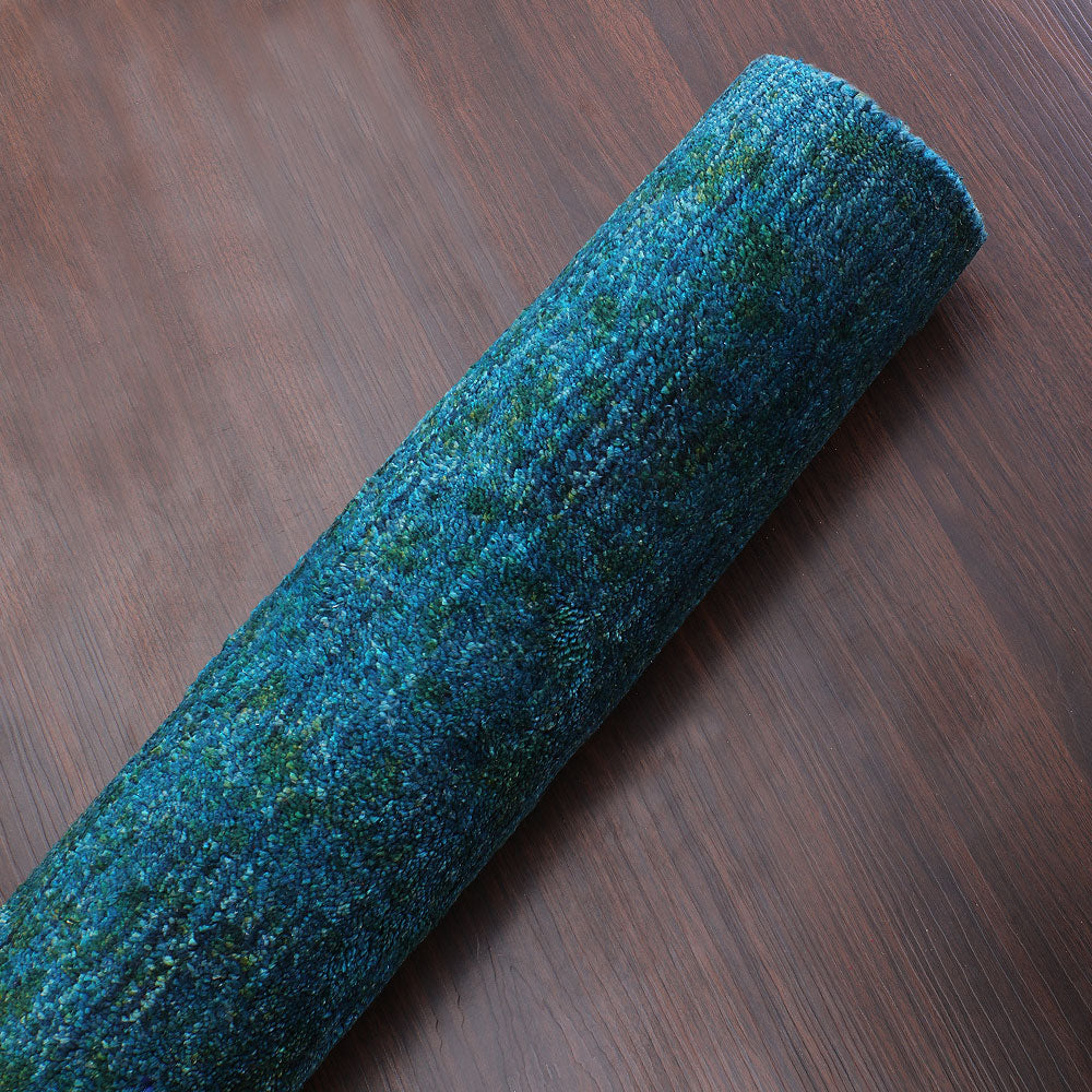 Hand Knotted Ribbed Area Rug - Soft & Durable for Living Room, Bedroom, or Office Decor