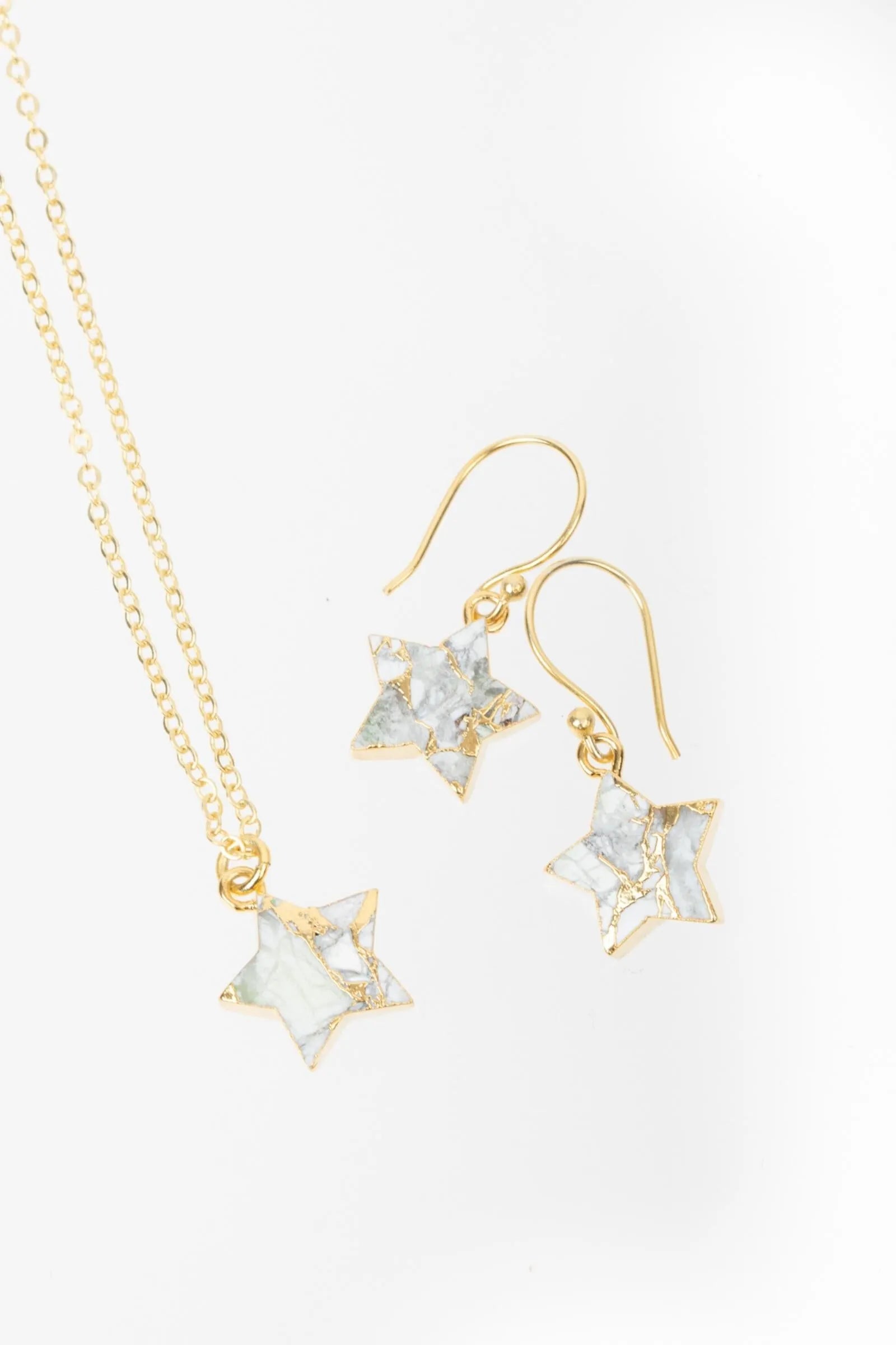 Mojave Star Mini Earring and Necklace Set - Sterling Silver Boho Jewelry for Women - Perfect for Everyday Wear, Date Nights & Special Occasions