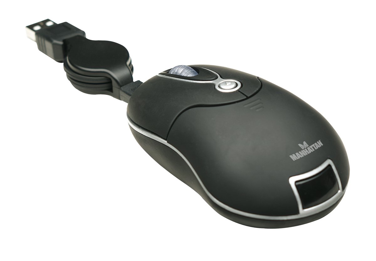 Manhattan Products Wireless Optical Mini Mouse - Portable & Ergonomic USB Mouse for Laptop, PC, Mac - Perfect for Office, Travel, and Home Use
