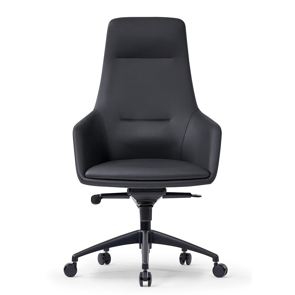QUINN High Back Office Chair - Ergonomic Executive Desk Chair with Lumbar Support, Black - Perfect for Home Office, Gaming & Workspace Comfort
