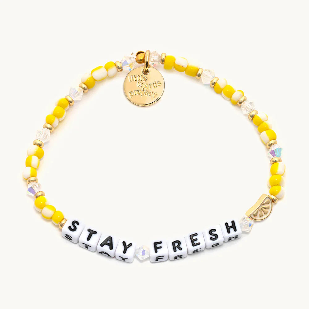 Stay Fresh Lemonade Bracelet S/M - Trendy Adjustable Aromatherapy Jewelry for Women, Stress Relief & Fashion Accessory | Perfect for Yoga, Office & Daily Wear