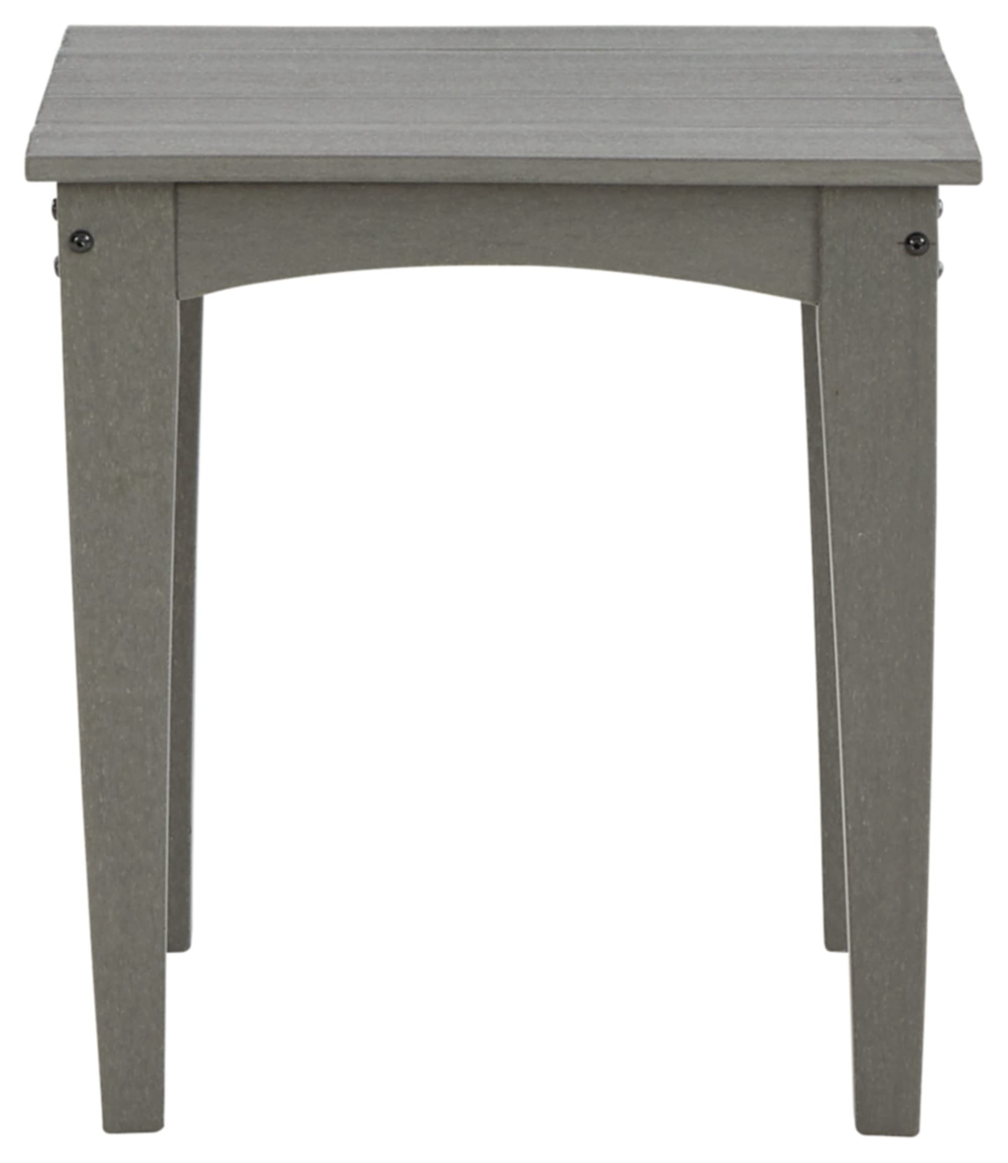 Signature Design by Ashley P802-702 Visola End Table - Modern Gray Nightstand for Bedroom, Living Room & Office - Compact Side Table with Storage Shelf