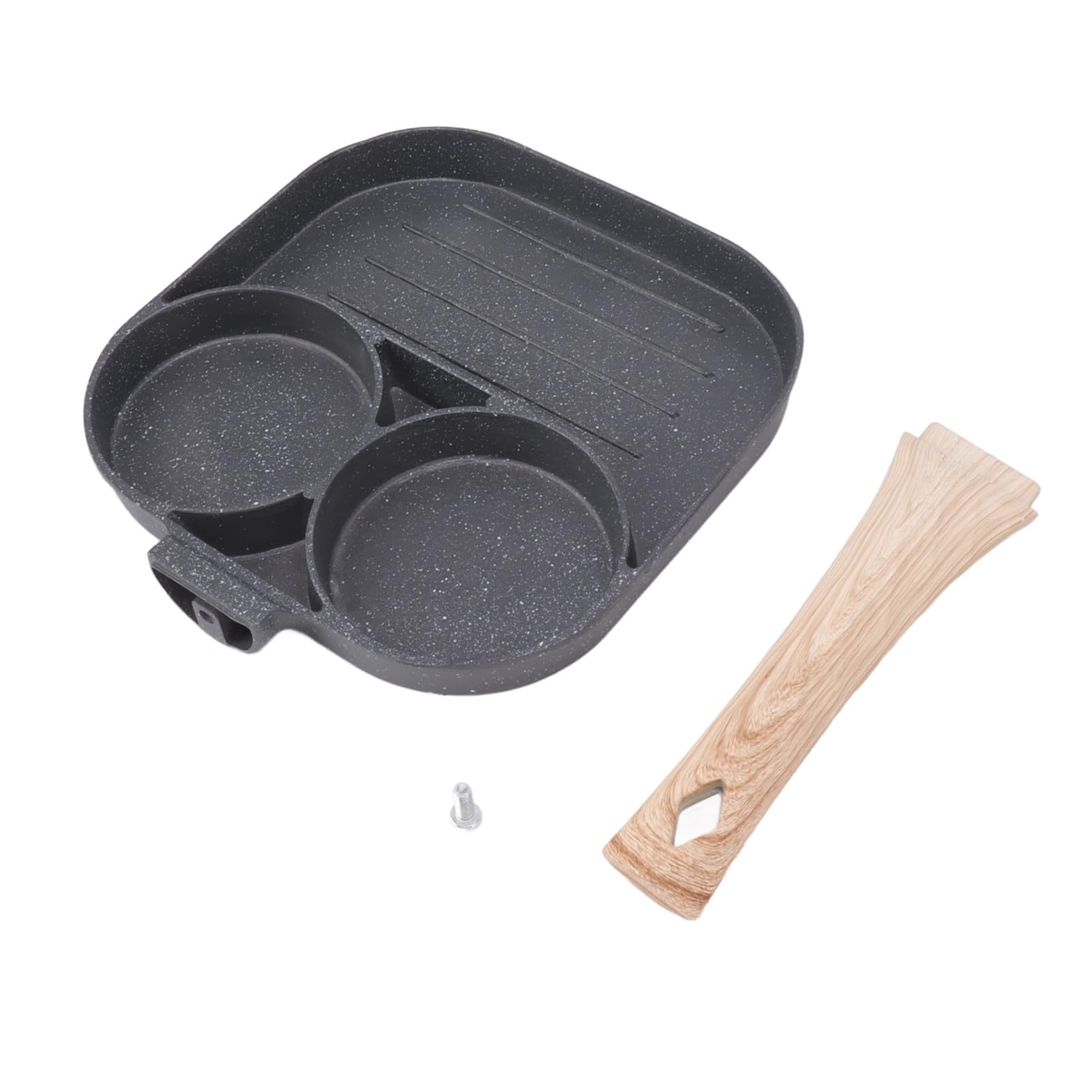 Nonstick Egg Frying Pan - 2 Cup Aluminum Omelette & Pancake Pan for Gas & Induction Stoves - Perfect for Breakfast Eggs, Sandwiches & Quick Meals
