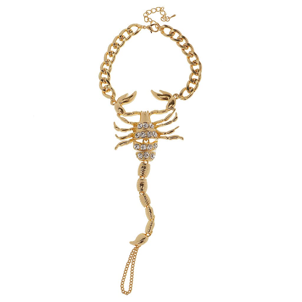Shamjina Fashion Jewelry Rhinestone Scorpion Anklet Bracelet with Toe Ring - Elegant Bohemian Ankle Chain for Women, Perfect for Summer Beach Parties & Festivals