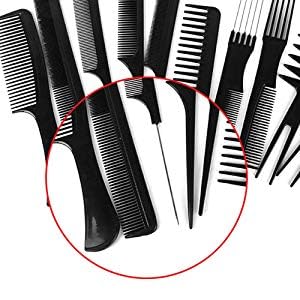 FAIRY FIRST 12-Piece Hair Brush & Comb Set - Detangling Paddle Brush, Air Cushion Massage Comb, Roller Brush & 10 Styling Combs for Smooth & Tangle-Free Hair - Perfect for Salon, Home & Travel Use