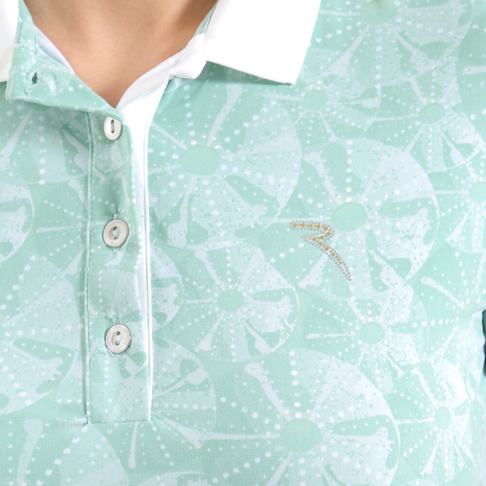 APSIK Lightweight Sunblock Printed Polo Shirt for Men - UPF 50+ UV Protection, Quick-Dry & Breathable - Perfect for Golf, Tennis, Beach & Outdoor Activities (Final Sale)