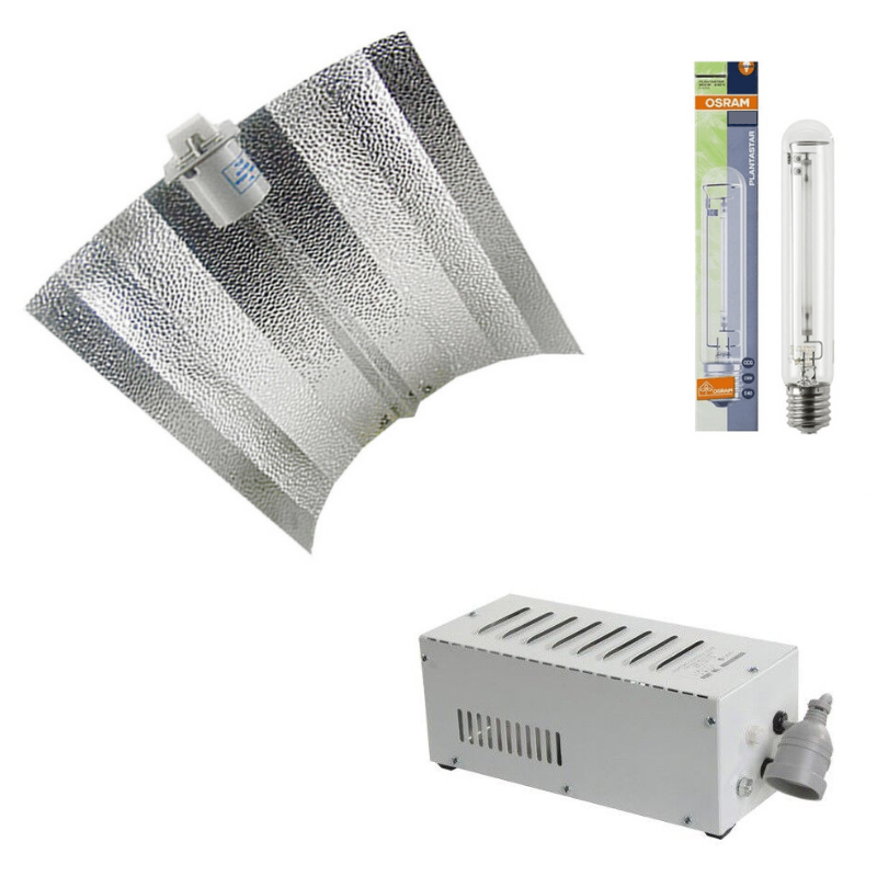 1000W HPS Grow Light Kit with Osram Plantastar Bulb, 70x62cm Reflector & Ballast - High Yield Indoor Plant Growing for Hydroponics, Greenhouse & Horticulture