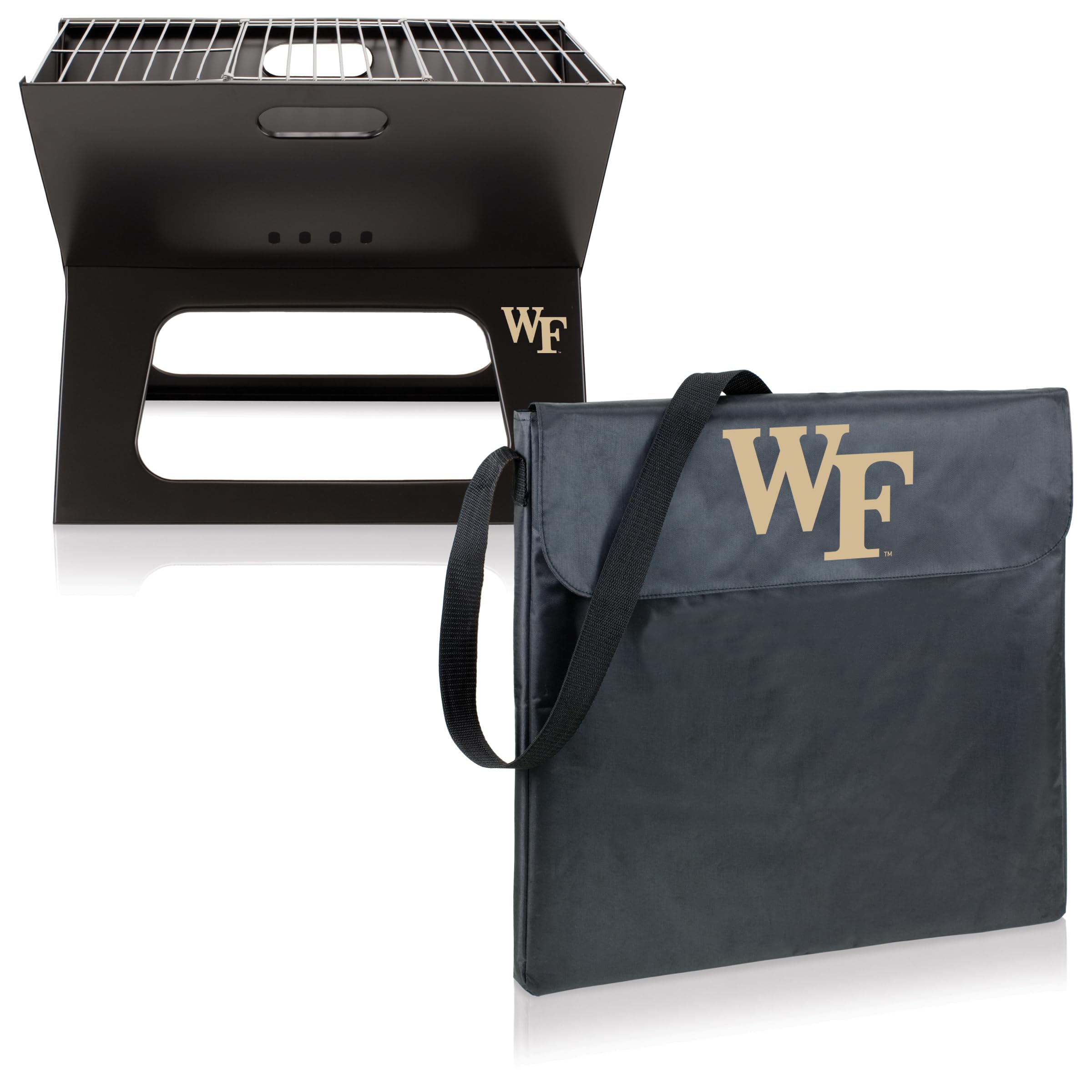 PICNIC TIME NCAA Wake Forest Demon Deacons X-Grill Portable Charcoal Grill - Compact Camping BBQ for Tailgating, Backyard, Picnics & Outdoor Adventures