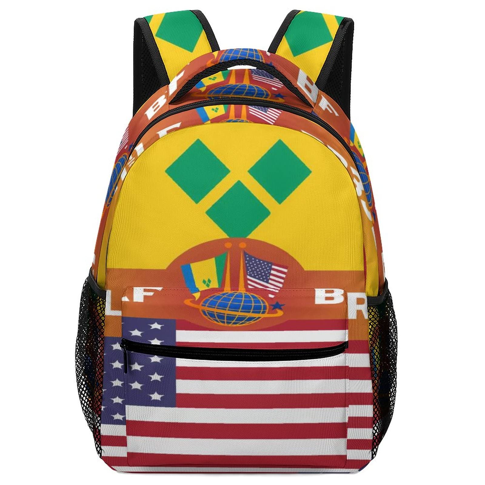 ST. VINCENT - USA Flag Backpack for School Students, Boys & Girls, Durable Outdoor Travel & Storage Bag - Perfect for School, Hiking, Camping & Daily Commute