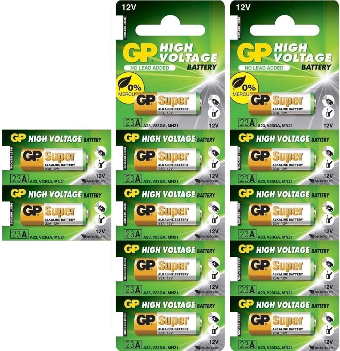 Gold Peak GP 23A Alkaline Batteries 12 Pack - Long-Lasting Power for Smoke Detectors, Flashlights & Remote Controls - Bulk AA Battery Replacement for Home & Office Use