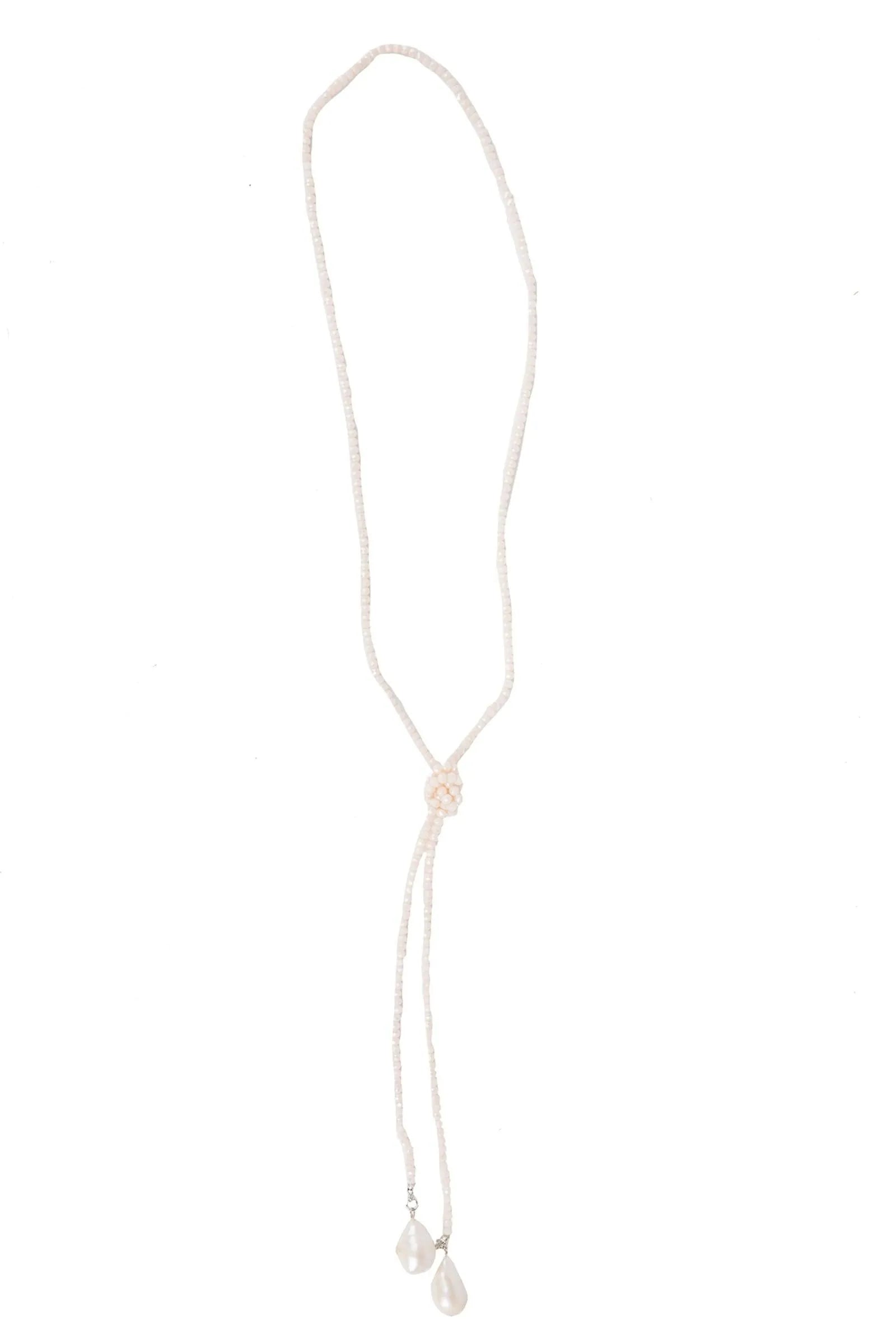Elegant Baroque Knotted Pearl Drop Necklace for Women - Vintage Style Jewelry Gift for Bridal, Party & Special Occasions