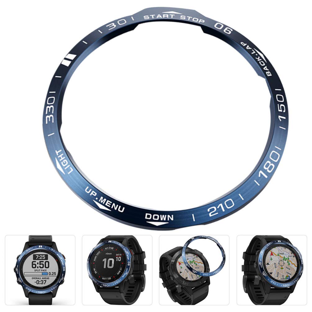 1PC Stainless Steel Watch Bezel Replacement for Garmin Fenix 6X - Durable Metal Cover Case Protector Ring Accessory | Perfect for Outdoor Sports, Hiking & Adventure Activities