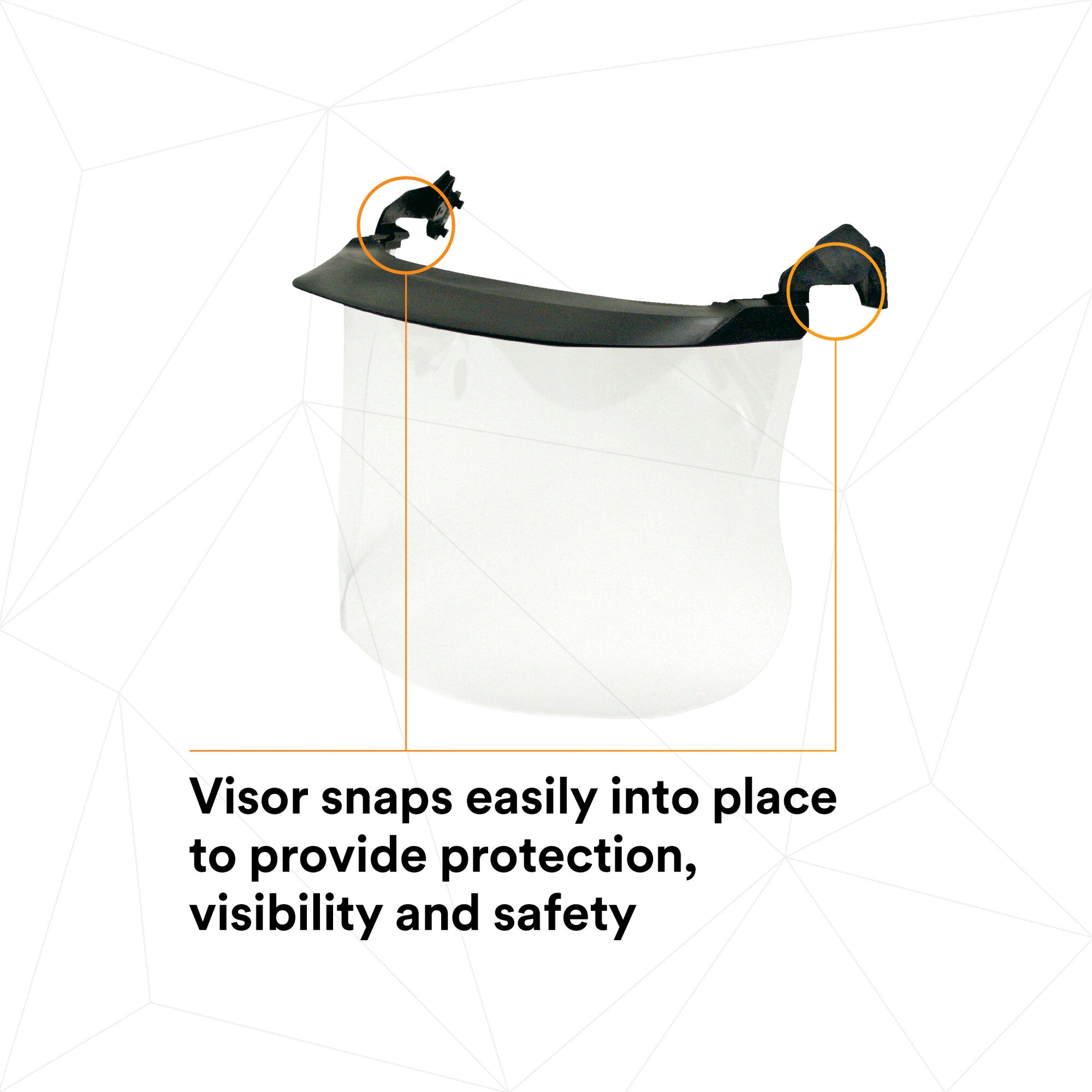 3M Clear Polycarbonate MultiVisor System V4F 10P - Safety Face Shield for Construction, Lab & Healthcare Workers - Impact Resistant Protective Visor for Welding, Grinding & Chemical Handling
